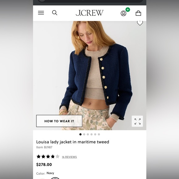 Cutest boucle tweed blazer lady jacket size small - Picture 7 of 7